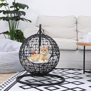 Brand New Rattan Wicker Cat Bed Hammock Pet Bed with Pillow